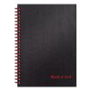 Twinwire Hardcover Notebook, 1 Subject, Wide/Legal Rule, Black Cover, 8.25 x 5.88, 70 Sheets1