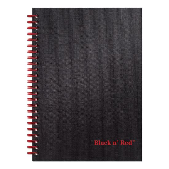 Twinwire Hardcover Notebook, 1 Subject, Wide/Legal Rule, Black Cover, 8.25 x 5.88, 70 Sheets1