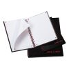 Twinwire Hardcover Notebook, 1 Subject, Wide/Legal Rule, Black Cover, 8.25 x 5.88, 70 Sheets2