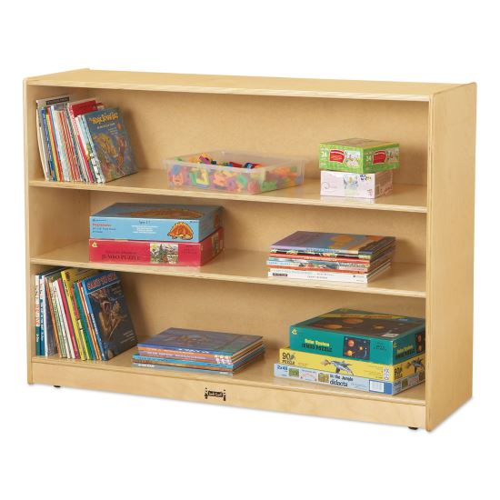Adjustable Mobile Straight-Shelves, Super-Sized, 48w x 15d x 35.5h, Birch1