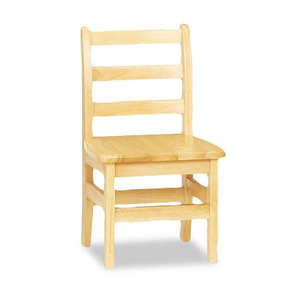 KYDZ Ladderback Chair, 12" Seat Height, Natural Maple Seat/Back, Natural Maple Base, 2/Carton1
