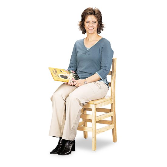 KYDZ Ladderback Chair, 18" Seat Height, Natural Maple Seat/Back, Natural Maple Base, 2/Carton1