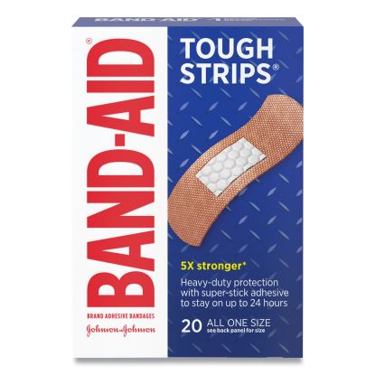 Flexible Fabric Adhesive Tough Strip Bandages, 1 x 4, 20/Box1