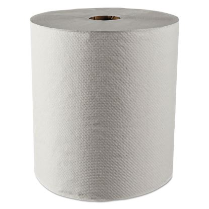 Essential 100% Recycled Fiber Hard Roll Towel, 1.5" Core, White, 8" x 800 ft, 12/Carton1