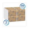 Essential C-Fold Towels for Business, Absorbency Pockets, 10.13 x 13.15, White, 200/Pack, 12 Packs/Carton2