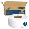 Essential JRT Jumbo Roll Bathroom Tissue, Septic Safe, 2-Ply, White, 1000 ft, 4 Rolls/Carton2