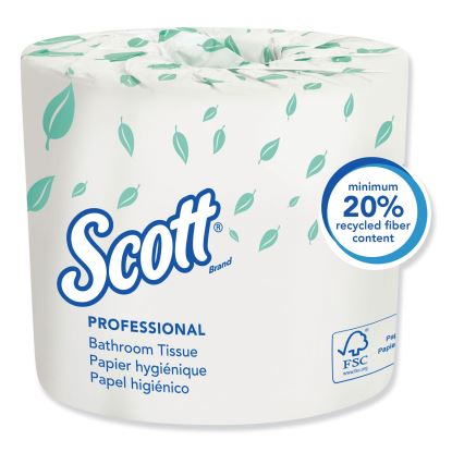 Essential Standard Roll Bathroom Tissue for Business, Septic Safe, 1-Ply, White, 1210 Sheets/Roll, 80 Rolls/Carton1