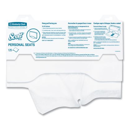 Personal Seats Sanitary Toilet Seat Covers, 15 x 18, White, 125/Pack1