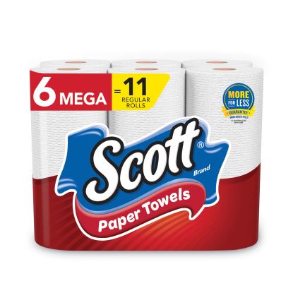 Choose-a-Size Mega Kitchen Roll Paper Towels, 1-Ply, 102/Roll, 6 Rolls/Pack, 4 Packs/Carton1