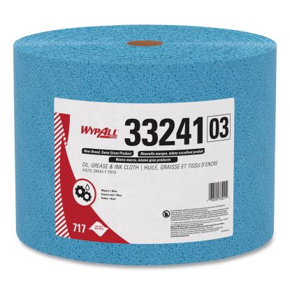 Oil, Grease and Ink Cloths, Jumbo Roll, 9.8 x 12.2, Blue, 717/Roll1