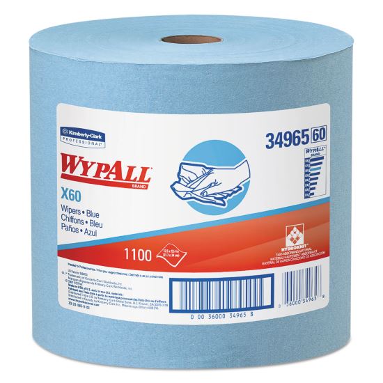 General Clean X60 Cloths, Jumbo Roll, 12.5 x 13.4, Blue, 1,100/Roll1