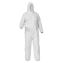A35 Liquid and Particle Protection Coveralls, Zipper Front, Hooded, Elastic Wrists and Ankles, X-Large, White, 25/Carton1