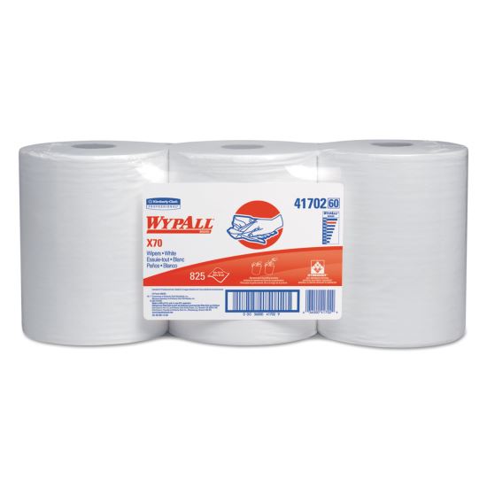 X70 Cloths, Center-Pull, 9.8 x 12.2, White, 275/Roll, 3 Rolls/Carton1