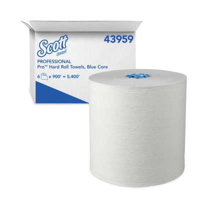 Pro Hard Roll Paper Towels with Absorbency Pockets, for Scott Pro Dispenser, Blue Core Only, 7.5" x 900 ft, 6 Rolls/Carton1