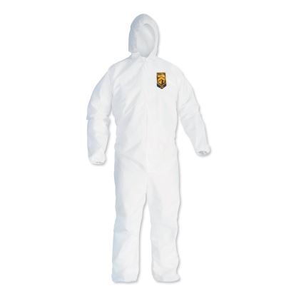 A40 Elastic-Cuff and Ankles Hooded Coveralls, X-Large, White, 25/Carton1