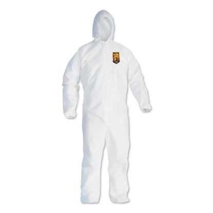 A40 Elastic-Cuff and Ankles Hooded Coveralls, 2X-Large, White, 25/Carton1
