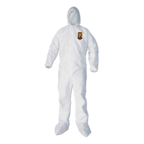 A40 Elastic-Cuff, Ankle, Hood and Boot Coveralls, X-Large, White, 25/Carton1