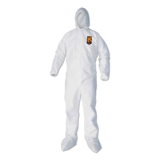 A40 Elastic-Cuff, Ankle, Hood and Boot Coveralls, 2X-Large, White, 25/Carton1
