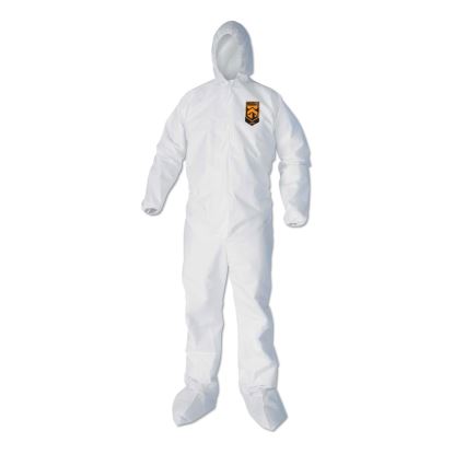 A40 Elastic-Cuff, Ankle, Hood and Boot Coveralls, 3X-Large, White, 25/Carton1