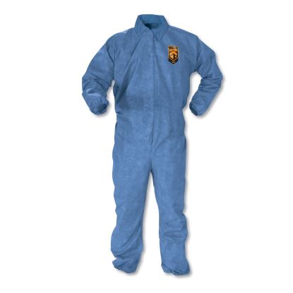 A60 Elastic-Cuff, Ankle and Back Coveralls, Large, Blue, 24/Carton1