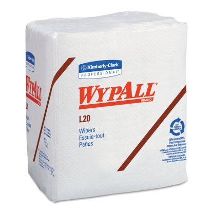 L20 Towels, 1/4 Fold, 4-Ply, 12 1/5 x 13, White, 68/Pack, 12/Carton1
