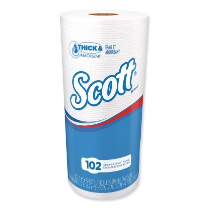 Choose-A-Sheet Mega Kitchen Roll Paper Towels, 1-Ply, 4.8 x 11, White, 102/Roll, 24/Carton1