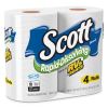 Rapid-Dissolving Toilet Paper, Bath Tissue, Septic Safe, 1-Ply, White, 231 Sheets/Roll, 4/Rolls/Pack, 12 Packs/Carton2