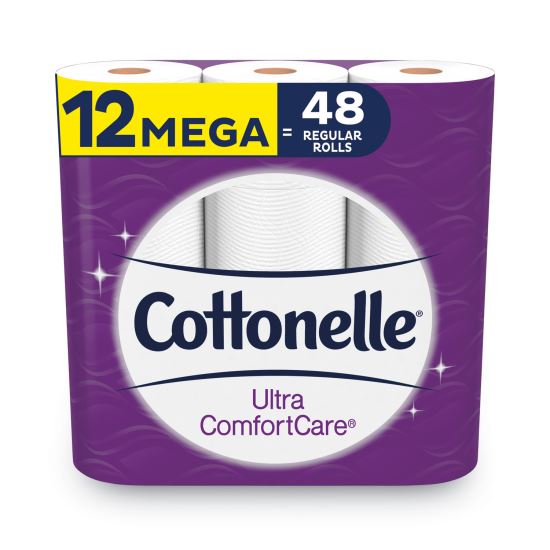 Ultra ComfortCare Toilet Paper, Soft Tissue, Mega Rolls, Septic Safe, 2 Ply, White, 284 Sheets/Roll, 12 Rolls1