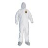 A45 Liquid and Particle Protection Surface Prep/Paint Coveralls, Large, White, 25/Carton1