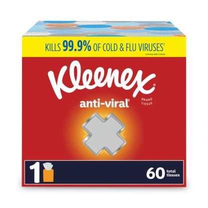 Anti-Viral Facial Tissue, 3-Ply, White, 60 Sheets/Box, 27 Boxes/Carton1