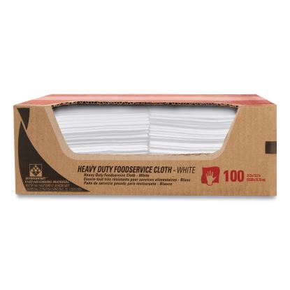 Heavy-Duty Foodservice Cloths, 12.5 x 23.5, White, 100/Carton1