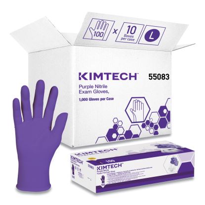 PURPLE NITRILE Exam Gloves, 242 mm Length, Large, Purple, 1000/Carton1