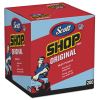 Shop Towels, POP-UP Box, 1-Ply, 10 x 12, Blue, 200/Box, 8 Boxes/Carton1