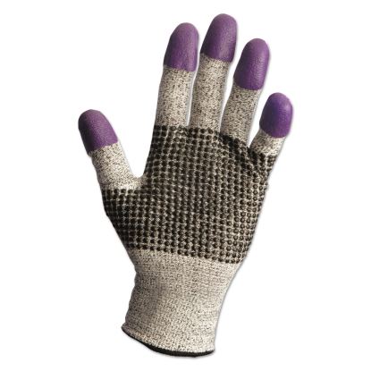 G60 Purple Nitrile Gloves, 230 mm Length, Medium/Size 8, Black/White, Pair1