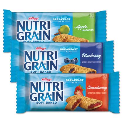 Nutri-Grain Soft Baked Breakfast Bars, Asstd: Apple, Blueberry, Strawberry, 1.3 oz Bar, 48/Carton1