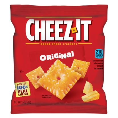 Cheez-It Crackers, 1.5 oz Single-Serving Snack Pack, 8/Box1