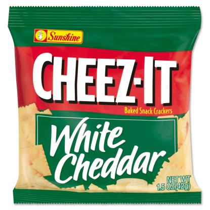 Cheez-It Crackers, 1.5 oz Single-Serving Snack Bags, White Cheddar, 8/Box1