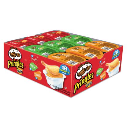 Potato Chips, Variety Pack, 0.74 oz Canister, 18/Box1