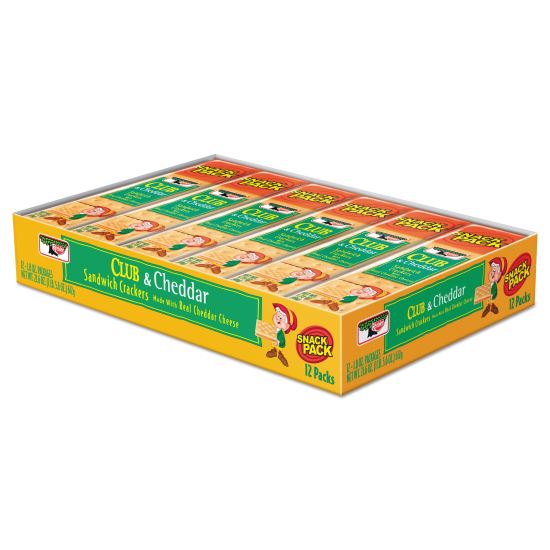 Sandwich Cracker, Club and Cheddar, 8 Cracker Snack Pack, 12/Box1