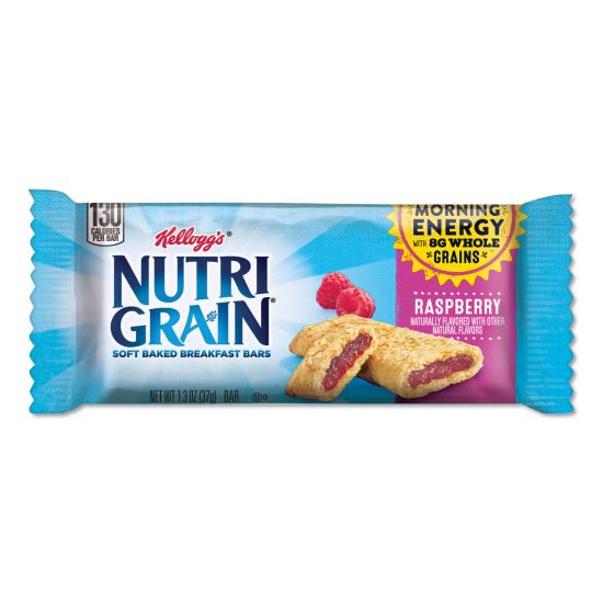 Nutri-Grain Soft Baked Breakfast Bars, Raspberry, Indv Wrapped 1.3 oz Bar, 16/Box1