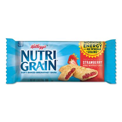 Nutri-Grain Soft Baked Breakfast Bars, Strawberry, Indv Wrapped 1.3 oz Bar, 16/Box1