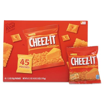 Cheez-it Crackers, Original, 1.5 oz Pack, 45 Packs/Carton1