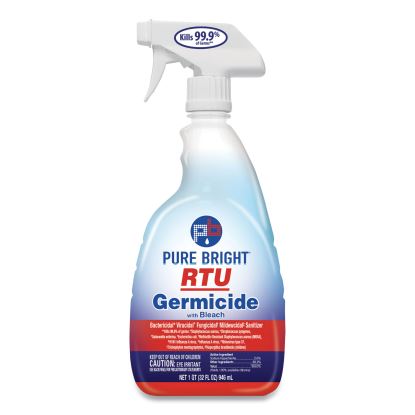 RTU Germicide With Bleach, Fresh Scent, 32 oz Spray Bottle, 9/Carton1