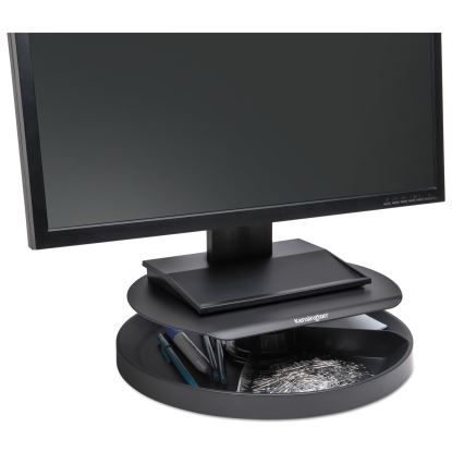 Spin2 Monitor Stand with SmartFit, 12.6" x 12.6" x 2.25" to 3.5", Black, Supports 40 lbs1