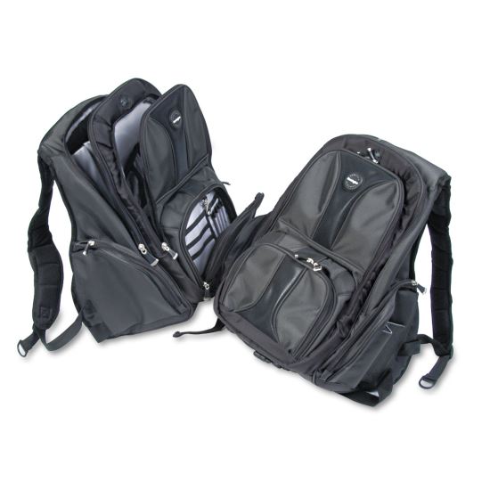 Contour Laptop Backpack, Fits Devices Up to 17", Ballistic Nylon, 15.75 x 9 x 19.5, Black1