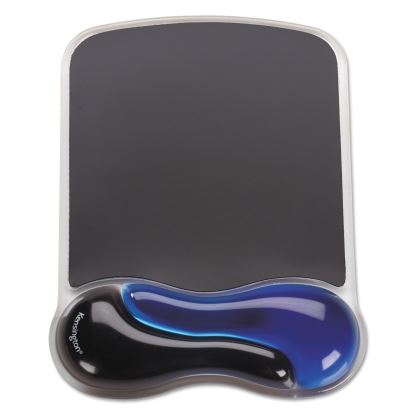 Duo Gel Wave Mouse Pad with Wrist Rest, 9.37 x 13, Blue1