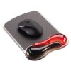 Duo Gel Wave Mouse Pad with Wrist Rest, 9.37 x 13, Red2