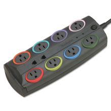 8-Outlet Adapter Model Surge Protector, Black, 8 ft Cord, 3090 Joules1