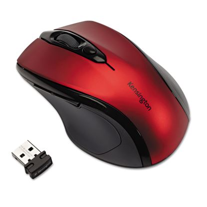 Pro Fit Mid-Size Wireless Mouse, 2.4 GHz Frequency/30 ft Wireless Range, Right Hand Use, Ruby Red1