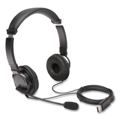 Hi-Fi Headphones with Microphone, 6 ft Cord, Black1